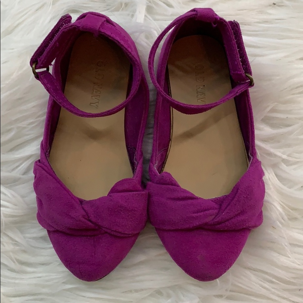 Old Navy Plum Ankle Wrap Flats